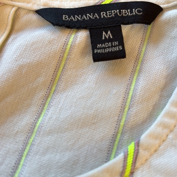 Banana Republic Sleeveless Crop Top White Green Medium - Picture 6 of 7